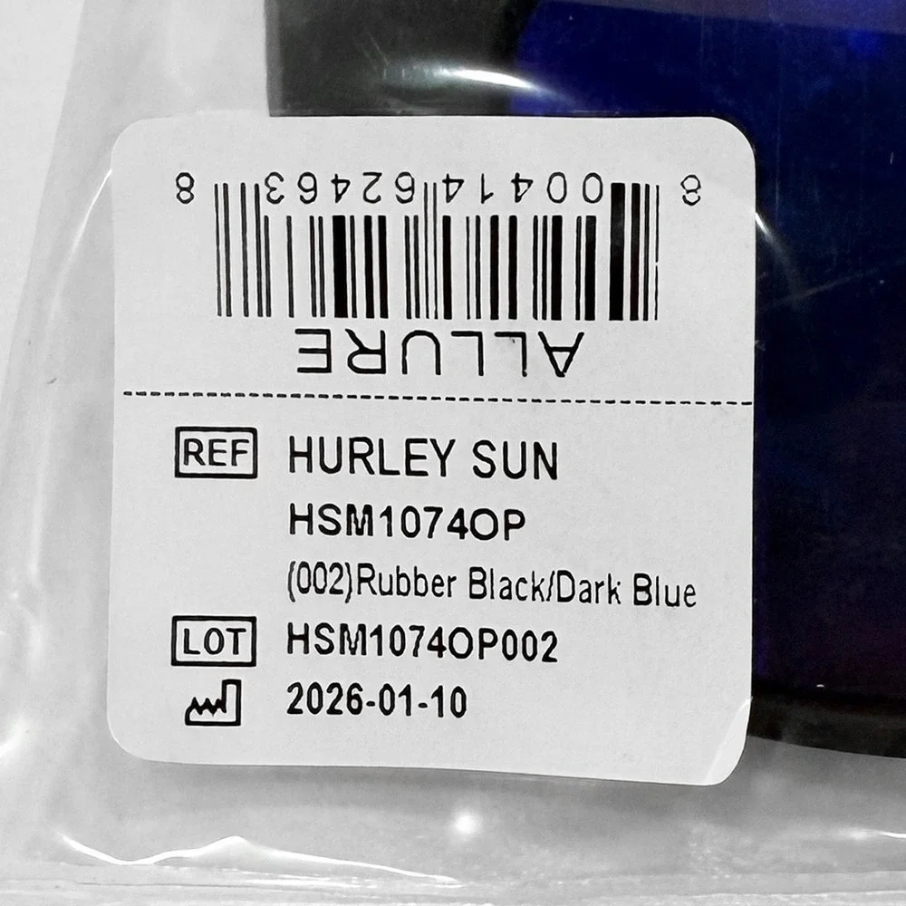 Hurley Keyhole Square Polarized Sunglasses - NEW Black / Dark Blue - #49563-SUN4